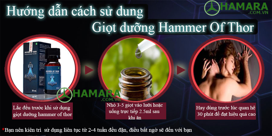 cách sử dụng giọt dưỡng chất hammer of thor